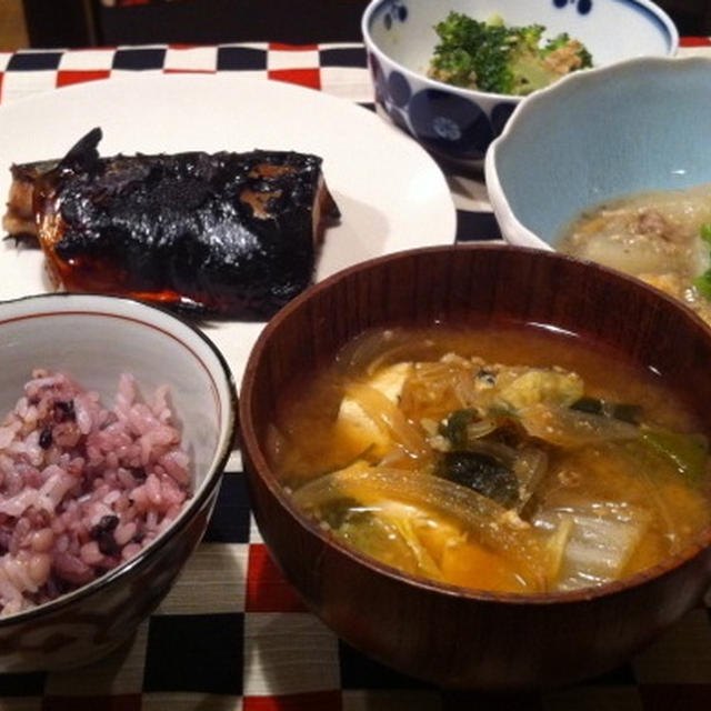 鯖の醤油漬け焼き