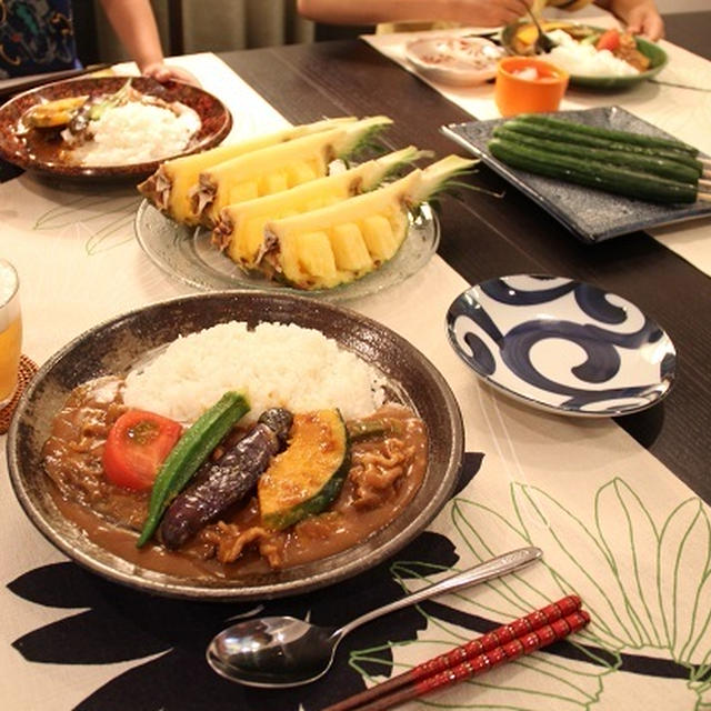 おそば屋さん風揚げびたしカレー！！