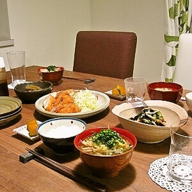 チーズ入りチキンカツと野菜たっぷりスープ