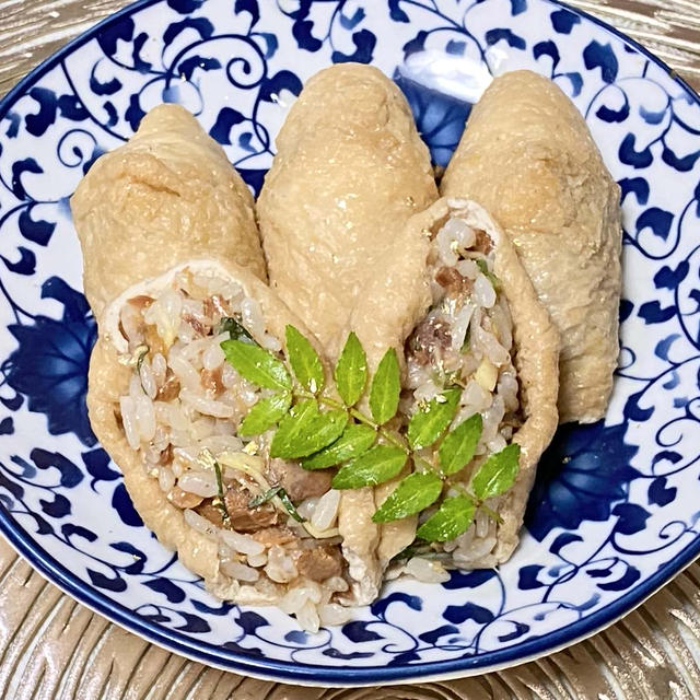 薬膳ってなぁに？今日は金運アップのいなり寿司がラッキー、サバみそ煮缶のいなり寿司で薬膳！