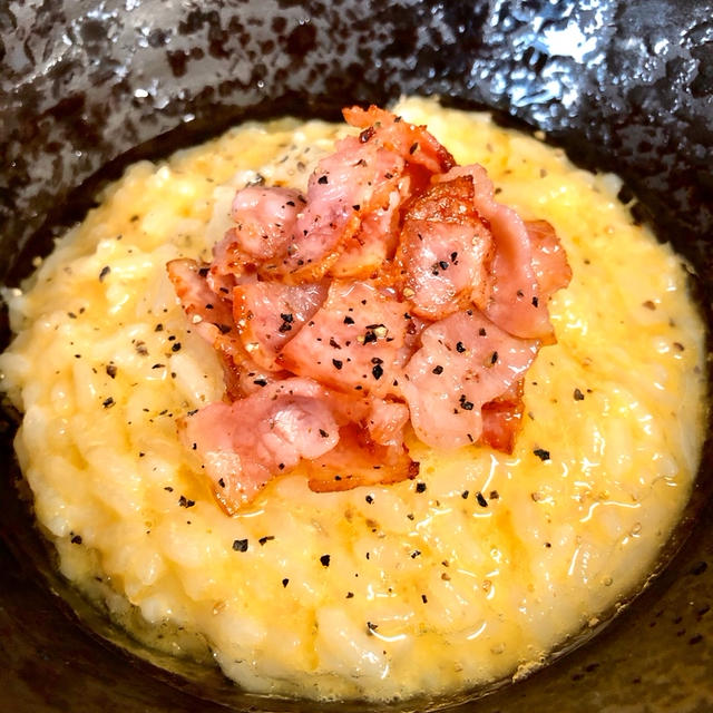 朝から贅沢✨カルボナーラ風たまごかけご飯