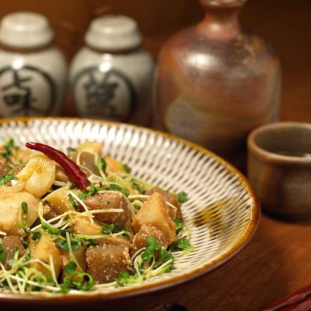 「レシピブログ、お料理トレンド研究所、おうち居酒屋大研究」　＆　里芋とコンニャクの明辛サイコロ炒め