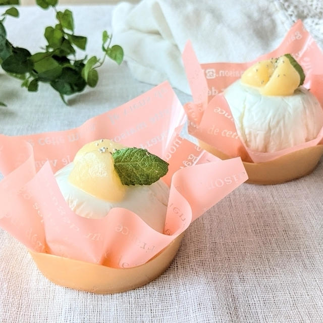ケーキトレーで手作りスイーツ♪『もものまんまるヨーグルト』