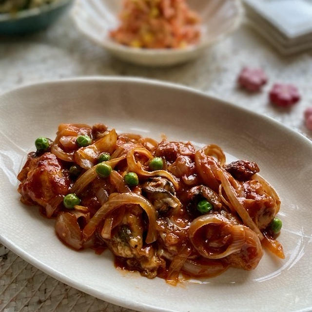 隠し味のクミンがきめて！牡蠣と玉ねぎのケチャップ炒め