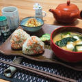 スパイス香る♪ 世界の朝ごはん　鮭とチーズのオイルにぎり(日本） by masaさん