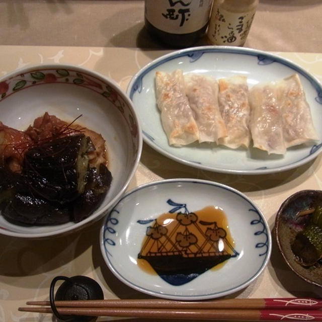 昨夜の晩ごはん♪　棒餃子～！