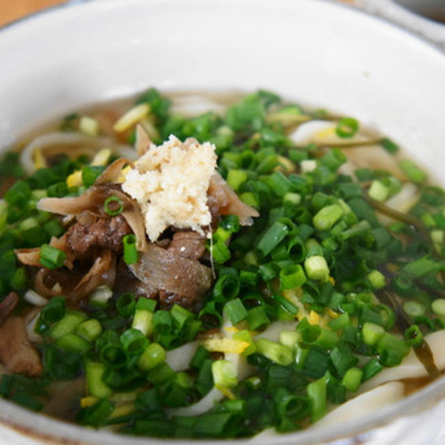 ごぼうと牛肉のきんぴらうどん