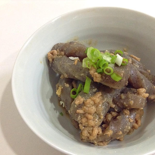 こんにゃくの肉味噌煮