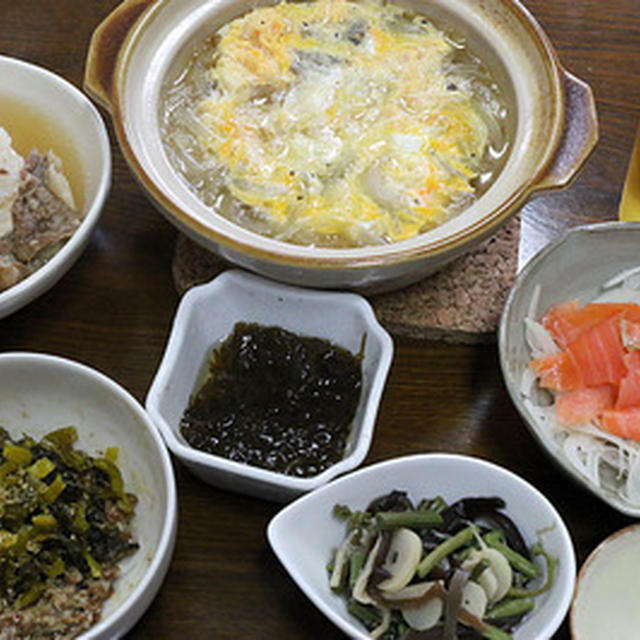 酒の肴に初めての「高菜納豆」
