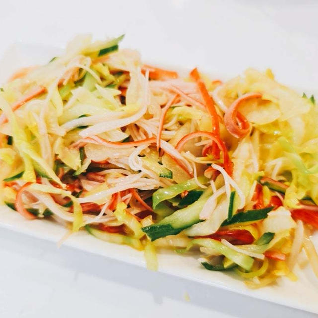 【レシピ】お箸が止まらない美味しさ♡カニカマとキャベツのコク旨ナムル