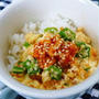 キムチ豆腐no絡め乗っけ丼♪