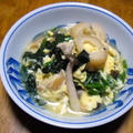 ほうれん草と麩の卵とじ煮