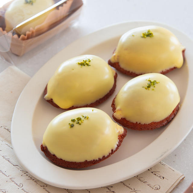 レモンケーキを可愛くラッピングして、プレゼント♡