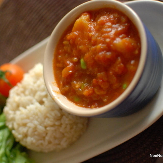 朝カレーダイエット♪Potato and Pea Indian Curry