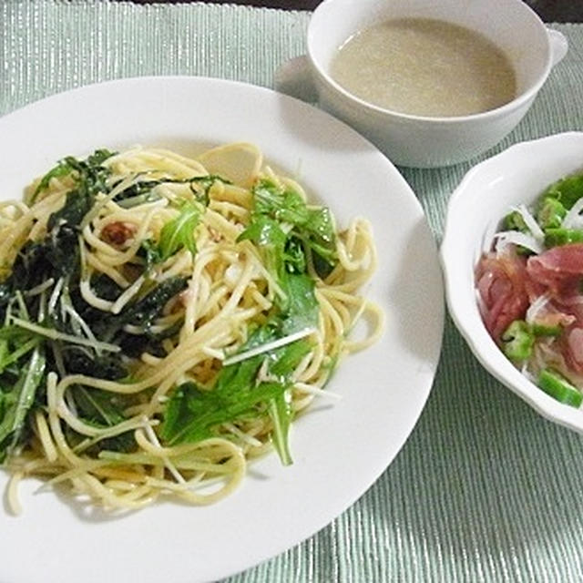 ツナと水菜のパスタ　＆　ブログ10年目に突入～