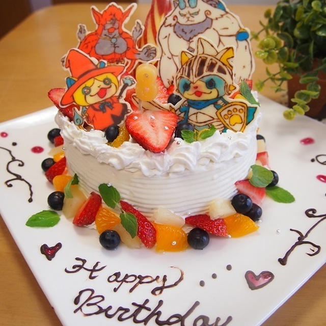 キャラチョコで誕生日ケーキ By がっくんママさん レシピブログ 料理ブログのレシピ満載