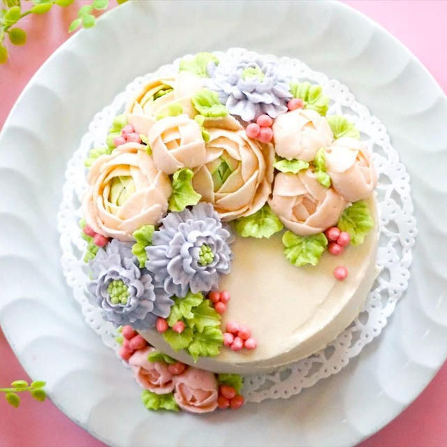 紫陽花が好きなんです♡（しつこいですが）無性に紫陽花ケーキを作りたくなって紫陽花と...