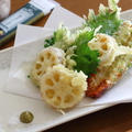 天ぷら３種を「わささんしょう」で｜雑穀ごはんの炊きわけ方
