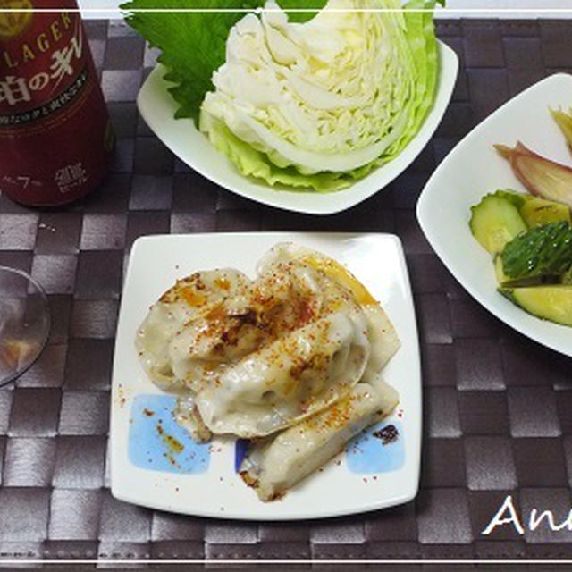 ☆ピリ辛餃子＆新発売ビール「琥珀のキレ」☆
