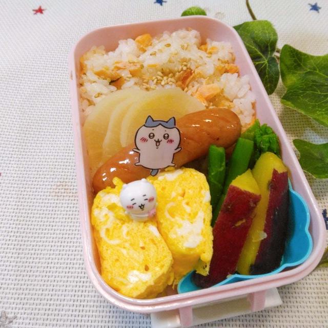 焼き鮭混ぜごはん弁当〖シンプル弁当〗  #平日お昼ご飯はお弁当or外食