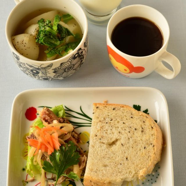 二日まとめて朝ごはん