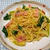 セロリのベーコンのペペロンチーノ（創作パスタ）