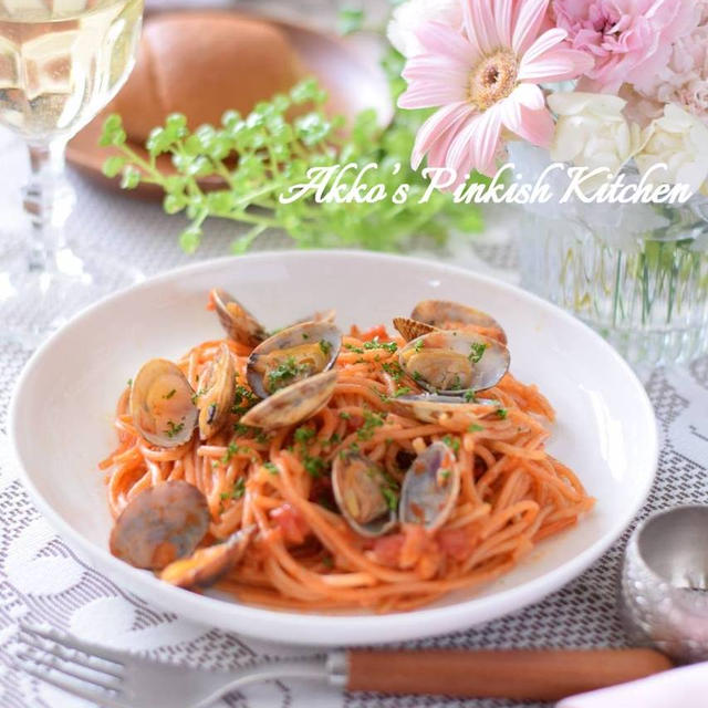 【イタリア料理】ボンゴレロッソ（アサリのトマトパスタ）フライパン＆電子レンジ調理の２レシピ