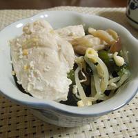 ◇レモンな香りの鶏もやし白だし煮