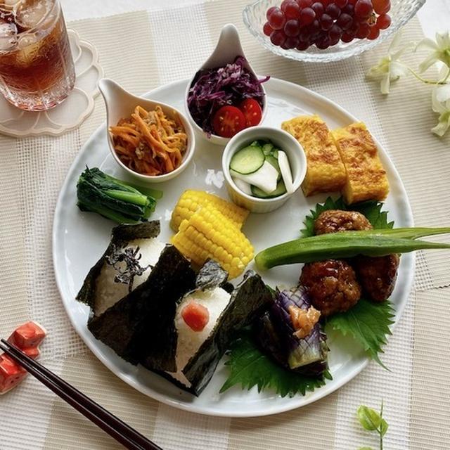 おにぎりワンプレートで夫ランチ
