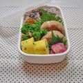 あんかけレンコンバーグ・菜の花サラダ・・・お弁当♪
