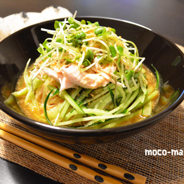 ヘルシー＊゜ささみの棒棒鶏麺♪