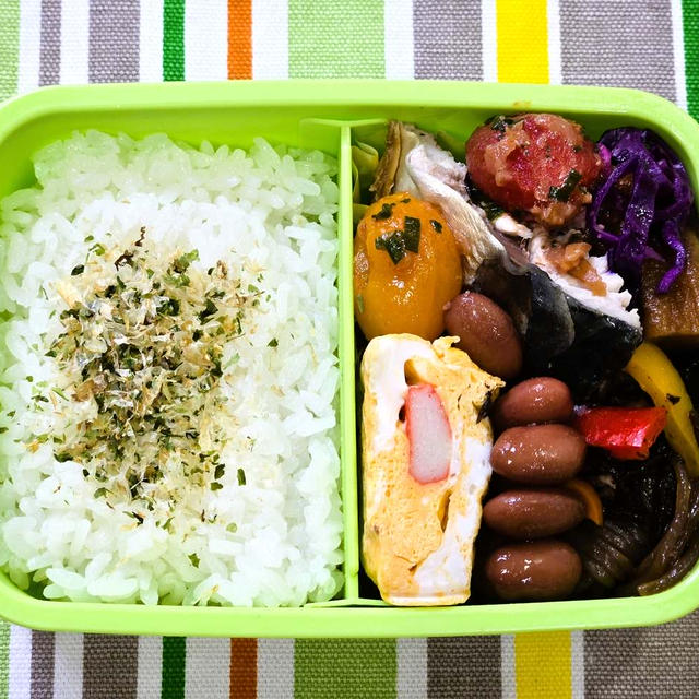 晴れ空が広がっていました　　ホタテとアスパラガスのバターソテー