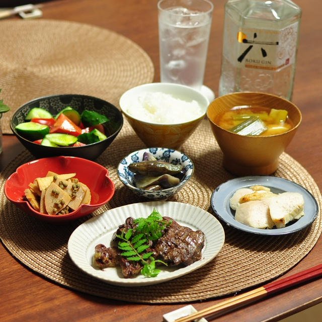 2週間ぶりのすぅの一人暮らしのお部屋訪問と、帰ってきて焼き鳥屋さんみたいな焼きレバーとジャパニーズクラフトジンで晩ごはん