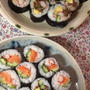 普段の巻きすし、今晩のごはん