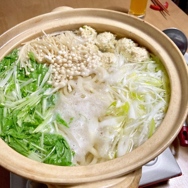 家族で囲む！「うどん鍋」の週末ごはん＊娘、成長中。