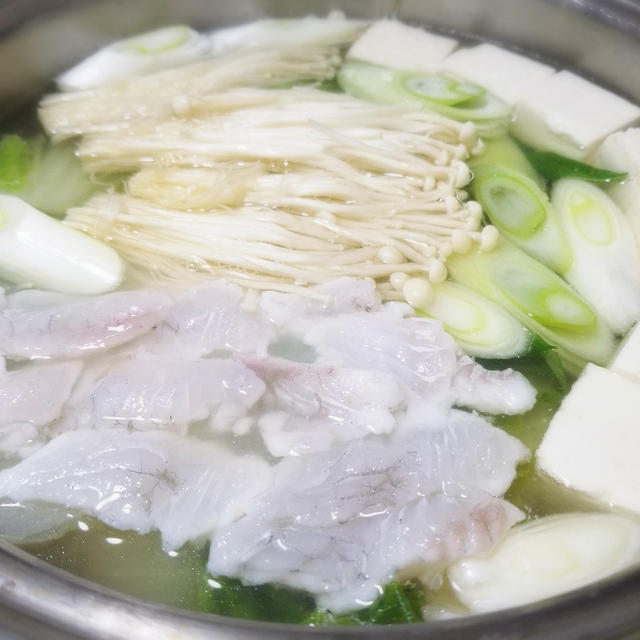 【家ごはん】 ヒラメしゃぶしゃぶ☆ 初めて平ぺったい魚捌きました！　＊食費集計