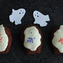 ハロウィンに♪ホワイトチョコがけココアマドレーヌ