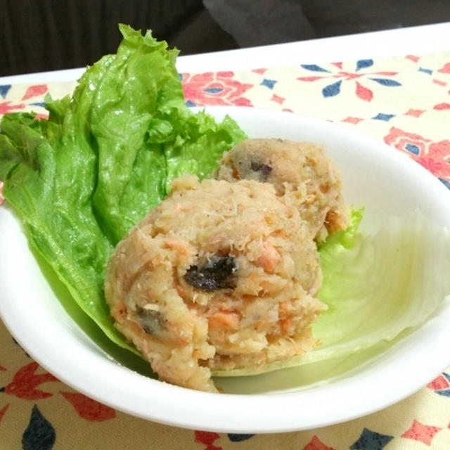 サーモンあらでポテトサラダ