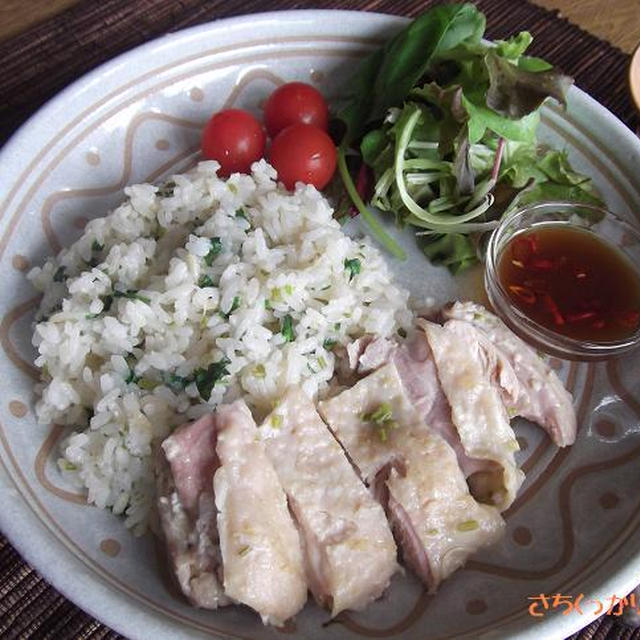 タイ料理カオマンガイ風★炊き込み鶏飯