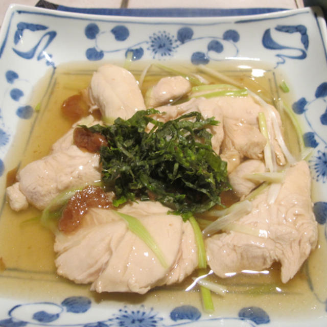 鶏ささみの梅干し風味の煮物