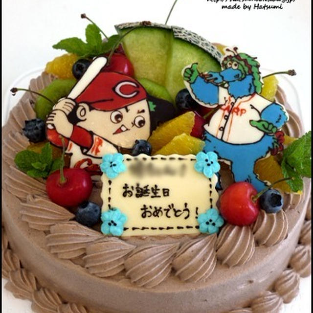 カープぼうやとスライリーのケーキ By はつみさん レシピブログ 料理ブログのレシピ満載