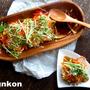 豆腐のゴマステーキ、大量野菜乗せ。