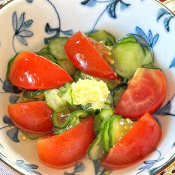 【レシピ　しょうが入りトマトときゅうりの酢の物】6月8日は仕事運・健康運アップの酢の物がラッキー