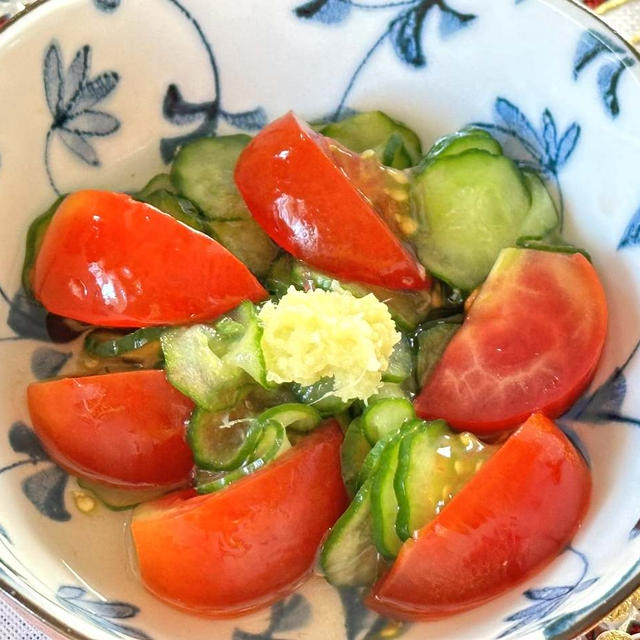 【レシピ　しょうが入りトマトときゅうりの酢の物】6月8日は仕事運・健康運アップの酢の物がラッキー