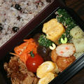 3月27日　　豚肉と玉葱の甘辛炒め弁当（練習）