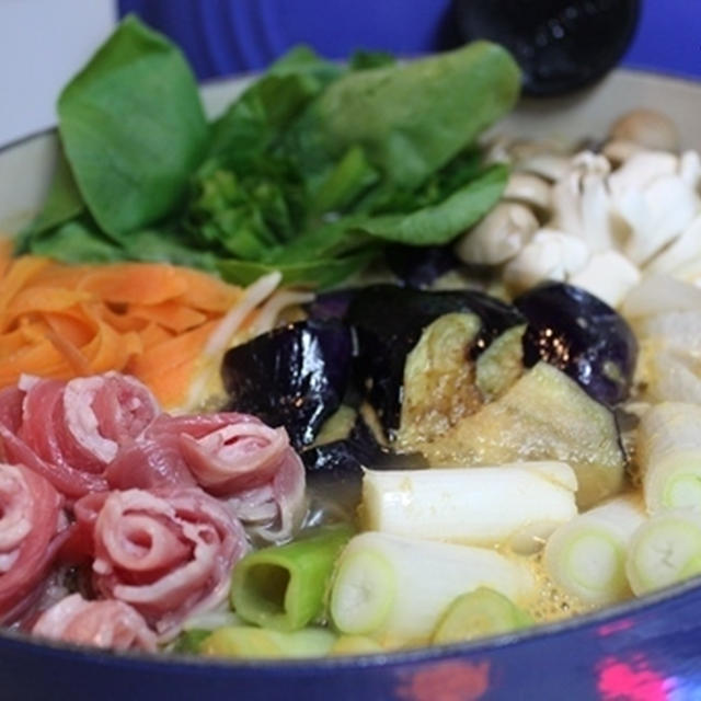 キャンドル卓♥　コトコト煮込んだネギ味噌鍋 de 心も体もポカポカ♪