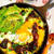牛すじカレーで 焼きカレー。