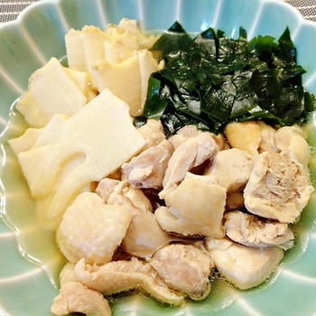 柔らかいたけのこが美味しい♪若竹煮ならぬ若竹鶏煮！