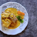 【豚肉レシピ】豚ローストのピーチオレンジソース 彩り焼き野菜添え