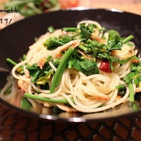 素干し桜えびとのらぼう菜のスパゲッティー